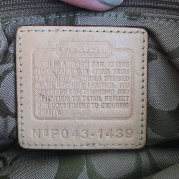 Coach Y2K Demi Striped Leather, Suede and Canvas Signature C Shoulder Bag - Picture 9 of 10